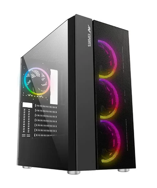 Ant Esports ICE-511MT Auto RGB Cabinet (Black)