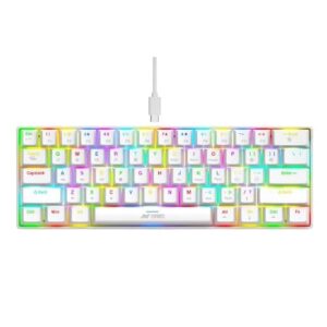 Ant Esports MK1300 V2 Mini RGB White Keyboard with Red Switches