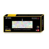 Ant Esports MK1300 V2 Mini RGB White Keyboard with Red Switches