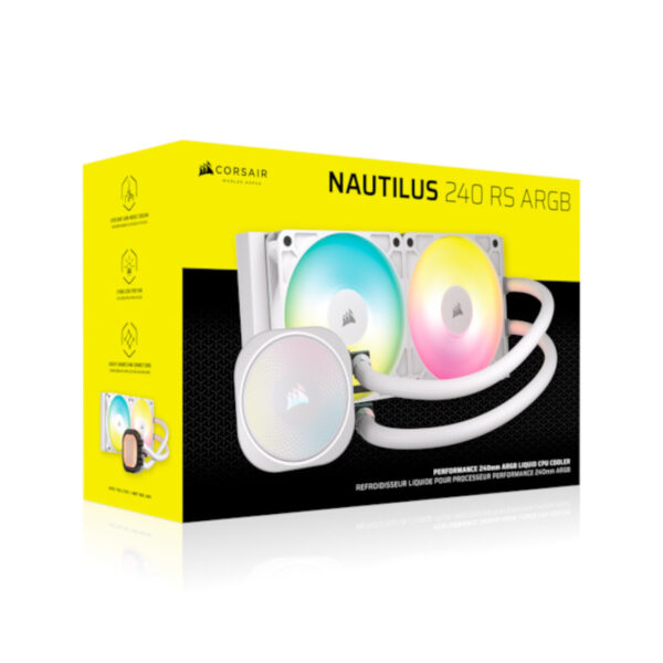 Corsair Nautilus 240 RS ARGB Liquid CPU Cooler (White)