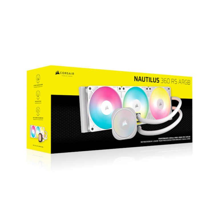 Corsair Nautilus 360 RS ARGB Liquid CPU Cooler (White)