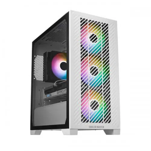 Cooler Master Elite 301 ARGB (M-ATX) White Mini Tower Case