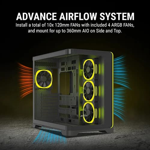 Ant Esports Crystal Arc ARGB Mid Tower Cabinet