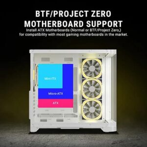 Ant Esports Crystal Arc ARGB White Mid Tower Cabinet