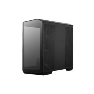 MSI MAG PANO M100R PZ ARGB Black Mid Tower Cabinet with panoramic tempered glass panels, ARGB fans, and Micro-ATX motherboard support.