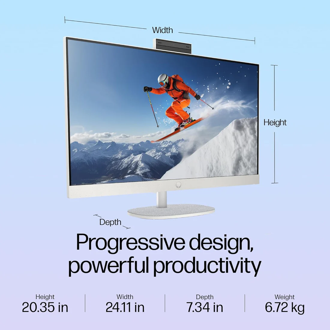 71ol-9Ii-hL._SL1500 Hp (27") AIO Desktop Pc 27-Cr1026in Intel Ultra 5 -125U/Win 11+MSO 21/16GB/512 GB SSD/ Grphx Graphics UMA , Height Adjustable Stand/Wireless/ ODD No/Shell White