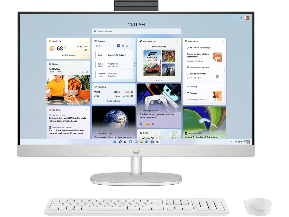 c08543663_1_3 Hp (27") AIO Desktop Pc 27-Cr1026in Intel Ultra 5 -125U/Win 11+MSO 21/16GB/512 GB SSD/ Grphx Graphics UMA , Height Adjustable Stand/Wireless/ ODD No/Shell White