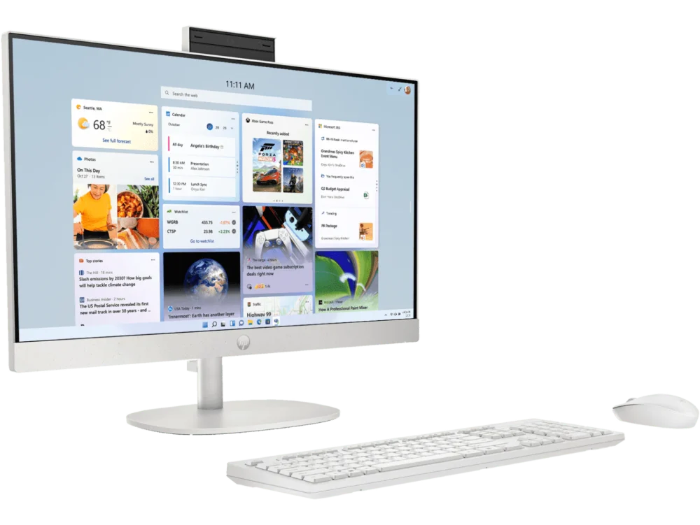 Hp AIO 24-Cr0477in (I5-1334U/8GB/512GB/24/W11 Ms24/Shell White)