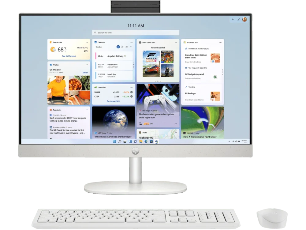Hp AIO 24-Cr0477in (I5-1334U/8GB/512GB/24/W11 Ms24/Shell White)