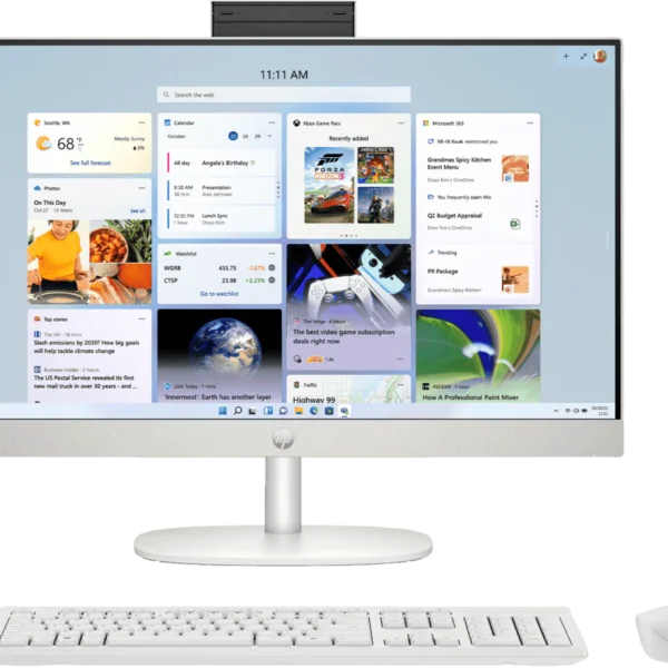 Hp AIO 24-Cr0477in (I5-1334U/8GB/512GB/24/W11 Ms24/Shell White)