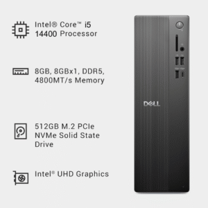 Dell Slim Desktop ECS1250/ Intel Core i5-14100 /8GB /512GB M.2 SSD/Win11/ 3 Year Basic Onsite Service