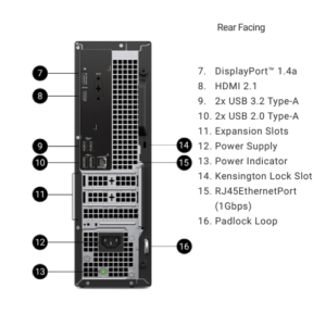 Dell Slim Desktop ECS1250/ Intel Core i5-14400 /8GB /512GB M.2 SSD/2GB Graphic Card/Win11/ 3 Year Basic Onsite Warranty