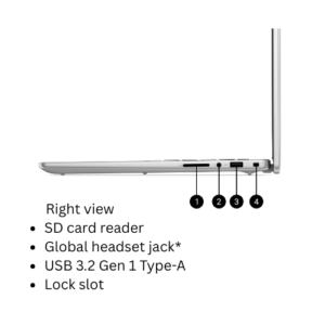 Dell 14 Laptop DC14250 Core 5 120U / 16GB DDR5/ 512GB SSD/ 14″ FHD/BKLIT/Fingerprint Reader/ Silver/1 Year Onsite Warranty.