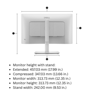 Dell Pro 24 Inch Adjustable Stand Monitor - E2425HSM