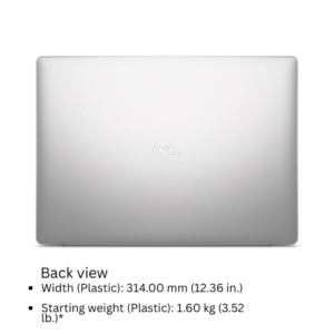 Dell 14 Laptop DC14250 Core 5 120U / 16GB DDR5/ 512GB SSD/ 14″ FHD/BKLIT/Fingerprint Reader/ Silver/1 Year Onsite Warranty.