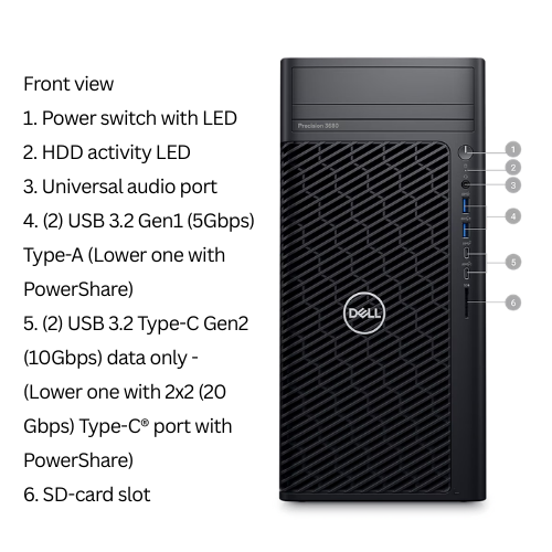 Dell 3680 Tower Core i9- 14900 14TH/ 16GB DDR5/ DVD/ 1TB SSD/ Win 11 Pro/ 3 Year Warranty