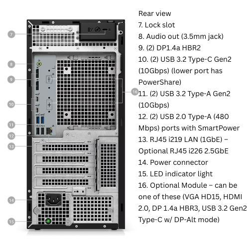 Dell 3680 Tower Core i7- 14700 14TH/ 16GB Ddr5/ Dvd/ 512 SSD/ Win11 Pro/ 3 Year Warranty