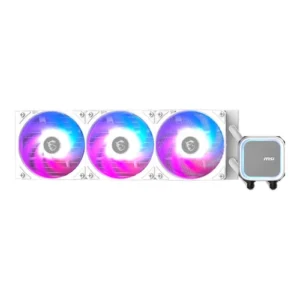 MSI MAG Coreliquid A13 360 ARGB CPU liquid cooler with 360mm radiator and three ARGB fans.