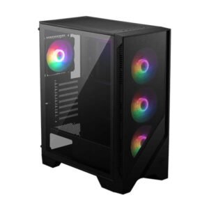 MSI MAG Forge 120A Airflow Mid Tower Gaming Cabinet with mesh front panel and ARGB fans