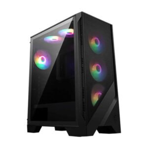 MSI MAG Forge 120A Airflow Mid Tower Gaming Cabinet with mesh front panel and ARGB fans