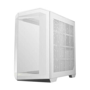 MSI MAG PANO 100R PZ ARGB White Mid Tower Gaming Cabinet with panoramic tempered glass and ARGB fans