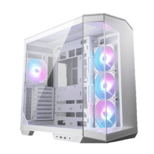 MSI MAG PANO 100R PZ ARGB White Mid Tower Gaming Cabinet with panoramic tempered glass and ARGB fans