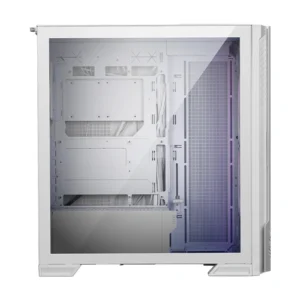 MSI MPG Velox 300R Airflow PZ ARGB White E-ATX Mid Tower Gaming Cabinet with mesh front panel and tempered glass side panel