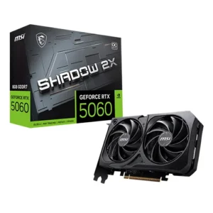 MSI GeForce RTX 5060 8G SHADOW 2X OC graphics card with dual-fan cooling and 8GB GDDR7 memory.